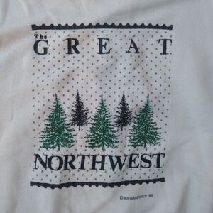 Vintage 80s The Great Northwest Evergreens Crewneck Sweatshirt